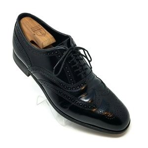 Florsheim Lexington Black Leather Brogue Wing Tip
